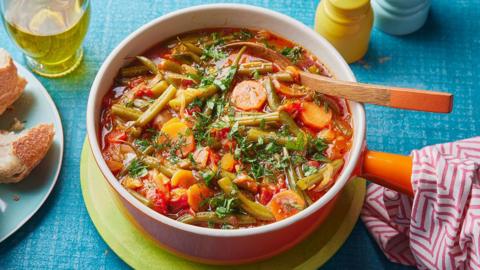 Slow cooked Greek greens