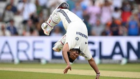 India's Rishabh Pant celebrates reaching his century during the first Test against England at Headingley.