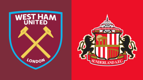West Ham United and Sunderland club badges