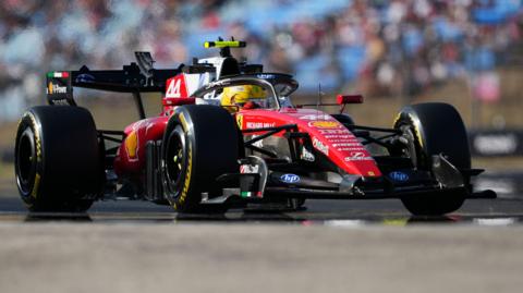 Ferrari's Lewis Hamilton during Hungarian Grand Prix second practice