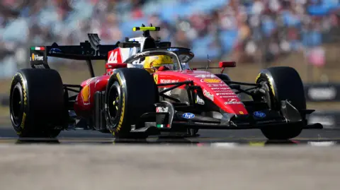 Ferrari's Lewis Hamilton during Hungarian Grand Prix second practice