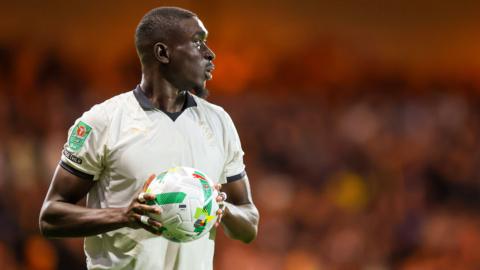  Jesse Debrah gets ready to take a throw in for Port Vale