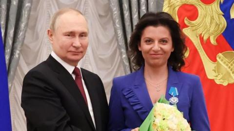 Vladimir Putin and Margarita Simonyan