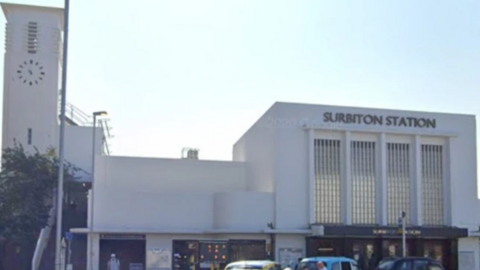 Exterior view of Surbiton station