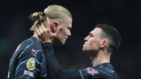 Erling Haaland and Phil Foden
