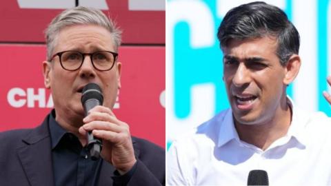 A composite image of Labour leader Sir Keir Starmer (left) and Prime Minister Rishi Sunak