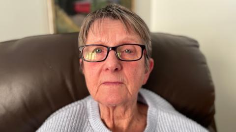 An image of Enid Hollingworth at her home in Chilwell, in Nottinghamshire