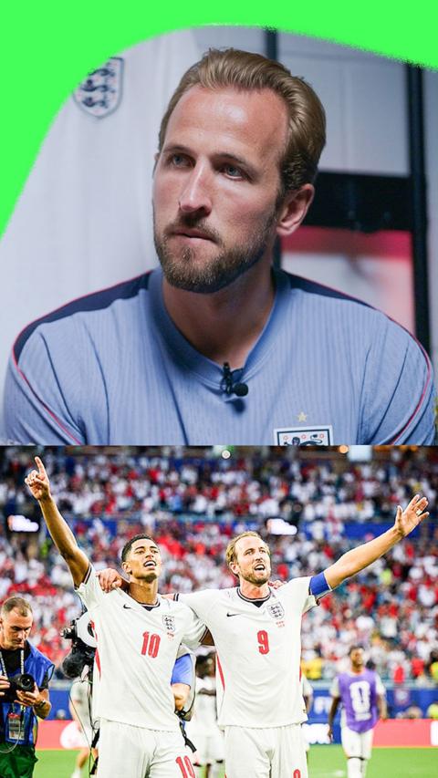 Harry Kane and Jude Bellingham celebrating