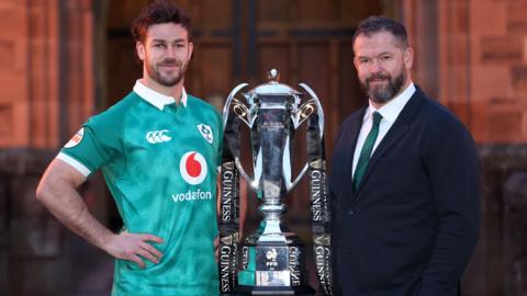 Ireland captain Caelan Doris and head coach Andy Farell  