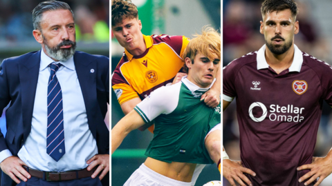 Derek McInnes, Jake Girdwood-Reich, Nathan Lowe and Claudio Braga