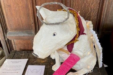 Dog angel at St Mary's Church