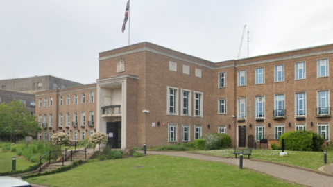 Maidenhead Town Hall and the Royal Borough of Windsor and Maidenhead head office.