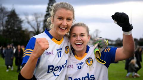 Eleanor Mallon and teammate celebrate