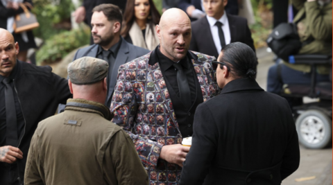 Tyson Fury at Hatton funeral