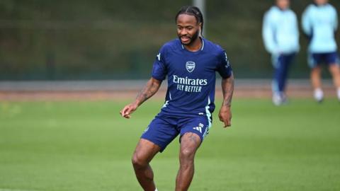 Raheem Sterling training