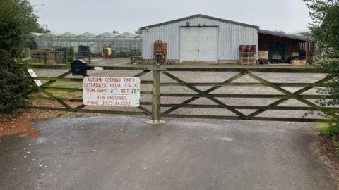 Entrance To The Brookfield Nursery And Farm Shop On Ruishton Lane In Ruishton