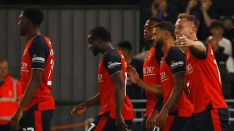 Luton celebrate