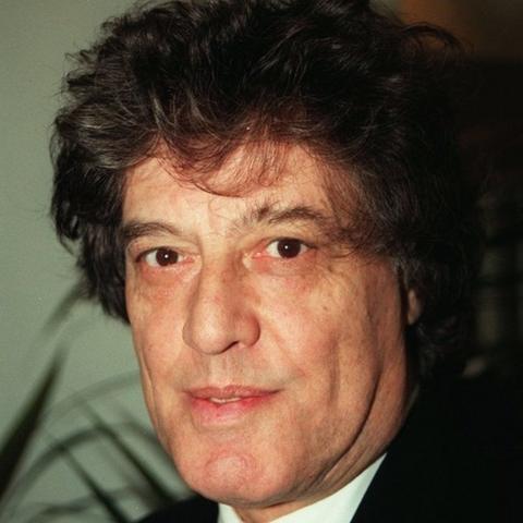 Sir Tom Stoppard's face looking at the viewer, half-smiling 