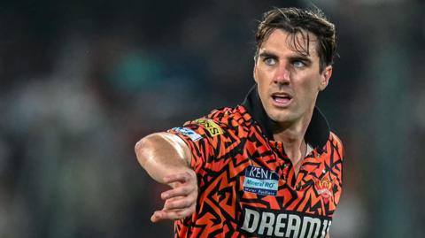 Pat Cummins playing for Sunrisers Hyderabad