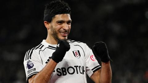 Raul Jimenez celebrates a goal
