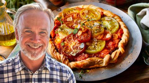Marecus Wareing and a Roasted tomato tart.