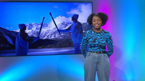 Emma-Louise in the studio