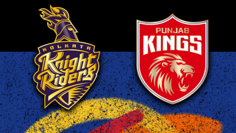 Kolkata Knight Riders v Punjab Kings badge graphic