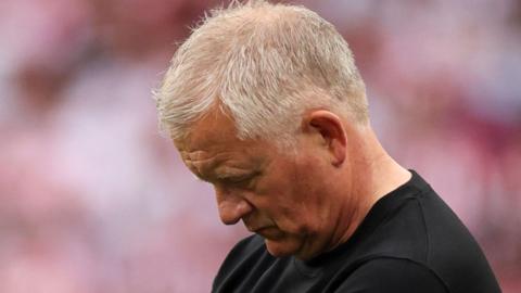 A downcast Sheffield United boss Chris Wilder