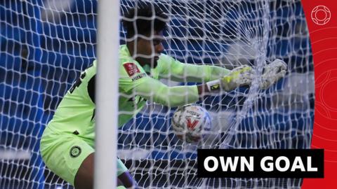 Stockport County concede bizarre own goal against Brackley Town