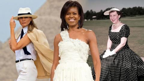 Melanie Trump, Michelle Obama and Martha Washington