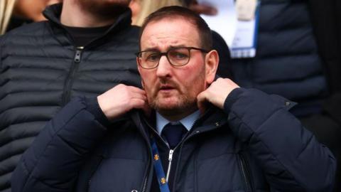 Kevin Thelwell at a Manchester City v Everton game in February 2024