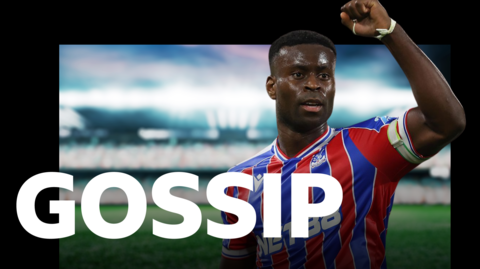 Marc Guehi and the BBC Sport Gossip logo