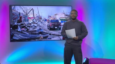 De-Graft on the Newsround set