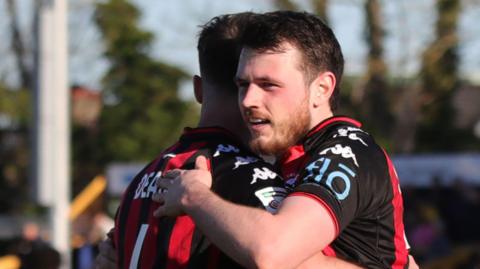 Jack Stretton celebrates a goal