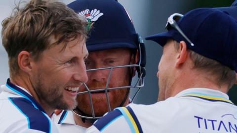 Yorkshire celebrate wicket