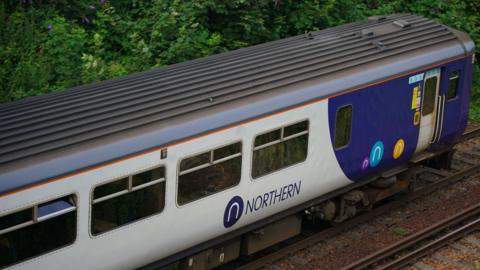 Overhead view of a Northern train.