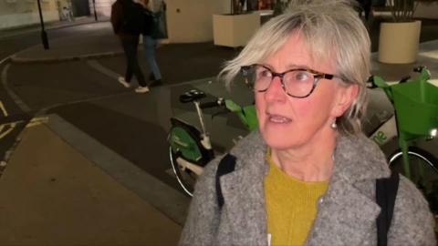 Woman wearing glasses