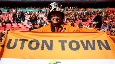 Luton Town fan inside Wembley