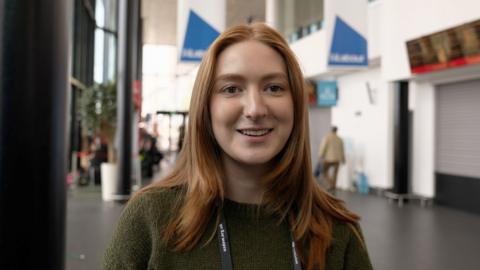 Young woman at Labour conference