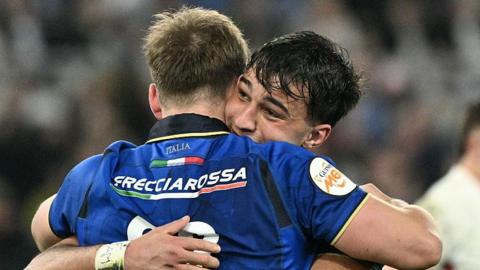 Italy celebrate victory