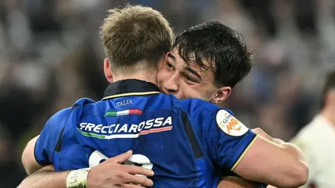 Italy celebrate victory