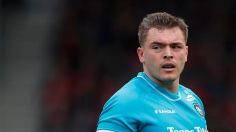 Harry Simmons in action for Leicester Tigers