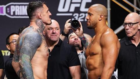 Tom Aspinall faces off with Ciryl Gane