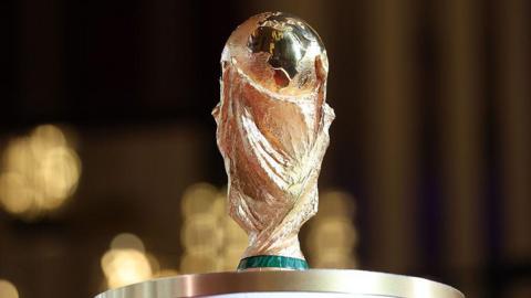 The World Cup trophy