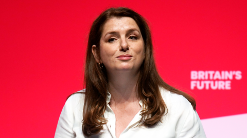Alison McGovern giving the opening speech at the annual Labour party conference in 2023 