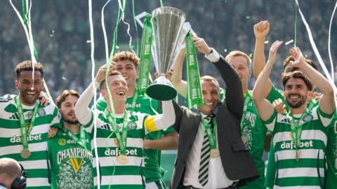 Celtic celebrate their 13th title in 14 seasons back in May