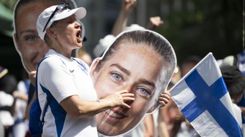Finland fans before kick off