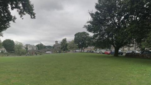A Google Street View screenshot of Gooseholme Park in Kendal