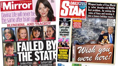 Composite of Daily Mirror and Daily Star