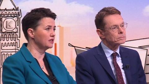 Sir Andy Street and Baroness Ruth Davidson speaking on the BBC's Sunday With Laura Kuenssberg
